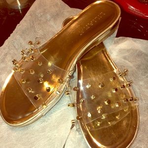 Gold Flat Sandals